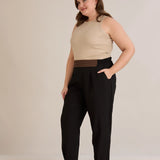 Ανοιξιάτικο παντελόνι με πιέτες και ελαστική μέση