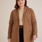 Σπορ-κομψό μπλεϊζερ χωρίς κούμπωμα – Καμηλό