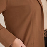 Σπορ-κομψό μπλεϊζερ χωρίς κούμπωμα – Καμηλό