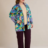 Σπορ-κομψό μπλεϊζερ χωρίς κούμπωμα – Πολύχρωμο