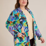 Σπορ-κομψό μπλεϊζερ χωρίς κούμπωμα – Πολύχρωμο