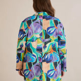 Σπορ-κομψό μπλεϊζερ χωρίς κούμπωμα – Πολύχρωμο