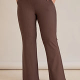 Bootcut παντελόνι διαμόρφωση σώματος Borisa- Καφέ/Καπουτσίνο