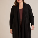 Μακριά ζακέτα τύπου κάπα – Μαύρο
