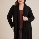 Μακριά ζακέτα τύπου κάπα – Μαύρο