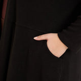 Μακριά ζακέτα τύπου κάπα – Μαύρο