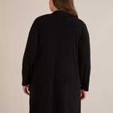 Μακριά ζακέτα τύπου κάπα – Μαύρο