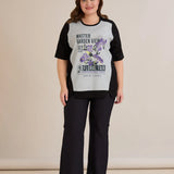 Βαμβακερό T-shirt με τύπωμα - Πετούνια