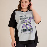 Βαμβακερό T-shirt με τύπωμα - Πετούνια