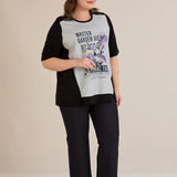 Βαμβακερό T-shirt με τύπωμα - Πετούνια