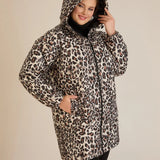 Ελαφρύ μπουφάν με λεοπάρ print