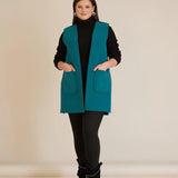 Γιλέκο σε άνετη γραμμή –Μπλε/Πράσινο