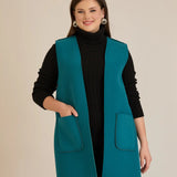 Γιλέκο σε άνετη γραμμή –Μπλε/Πράσινο