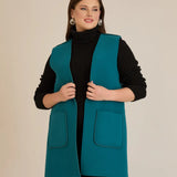 Γιλέκο σε άνετη γραμμή –Μπλε/Πράσινο