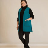 Γιλέκο σε άνετη γραμμή –Μπλε/Πράσινο