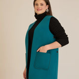 Γιλέκο σε άνετη γραμμή –Μπλε/Πράσινο