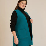 Γιλέκο σε άνετη γραμμή –Μπλε/Πράσινο