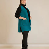 Γιλέκο σε άνετη γραμμή –Μπλε/Πράσινο