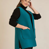 Γιλέκο σε άνετη γραμμή –Μπλε/Πράσινο