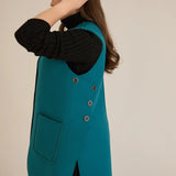 Γιλέκο σε άνετη γραμμή –Μπλε/Πράσινο