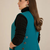 Γιλέκο σε άνετη γραμμή –Μπλε/Πράσινο