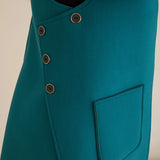 Γιλέκο σε άνετη γραμμή –Μπλε/Πράσινο