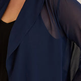 Γιορτινή κάπα από μουσελίνα – Σκούρο μπλε