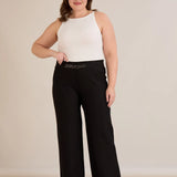 Φαρδύ παντελόνι Borisa με στρας στη ζώνη