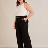 Φαρδύ παντελόνι Borisa με στρας στη ζώνη