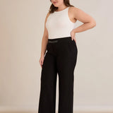 Φαρδύ παντελόνι Borisa με στρας στη ζώνη