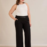 Φαρδύ παντελόνι Borisa με στρας στη ζώνη