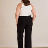 Φαρδύ παντελόνι Borisa με στρας στη ζώνη