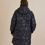 Μπουφάν καπιτονέ με κουκούλα – Σκούρο μπλε