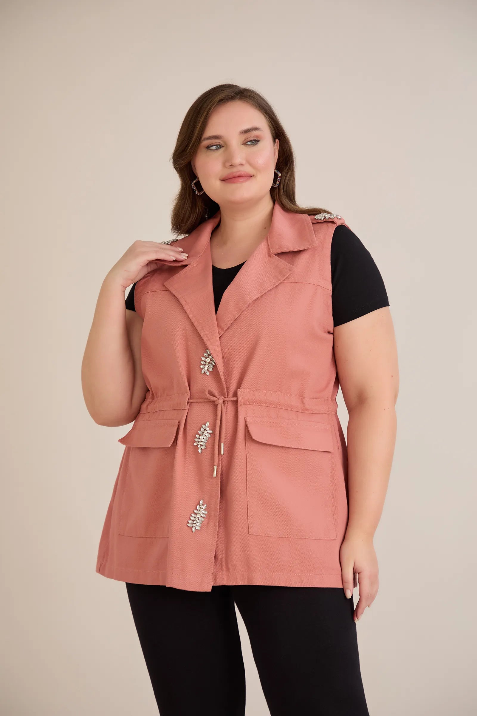 Τζιγκέ λαικο με στράς σε Ροζ χρώμα σε μεγάλα μεγέθη