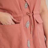 Τζιν γιλέκο με στρας – Ροζ