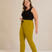 Γυναικεία αθλητική φόρμα παντελόνι "Daily" σε μεγάλα μεγέθη - Μουσταρδί