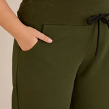 Σπορ φαρδύ παντελόνι με σκισίματα - Χακί