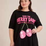 Βαμβακερή τουνίκ Cherry σε Α γραμμή