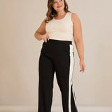 Φαρδύ παντελόνι με εντυπωσιακή ρίγα στο πλάι