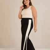 Φαρδύ παντελόνι με εντυπωσιακή ρίγα στο πλάι