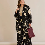 Κομψό σετ από βισκόζη με σχεδιαστικό τύπωμα