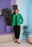 Γυναικείο ανοιξιάτικο μπλέιζερ σε μεγάλα μεγέθη - Πράσινο