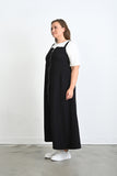 Γυναικείο φόρεμα με φερμουάρ σε μεγάλα μεγέθη - Μαύρο