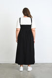 Γυναικείο φόρεμα με φερμουάρ σε μεγάλα μεγέθη - Μαύρο