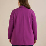 Σπορ-κομψό μπλεϊζερ χωρίς κούμπωμα –Φούξια