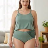 Σλιπ με πολυτελή διακόσμηση από τούλι σε χρώμα μέντα σε μεγάλα μεγέθη