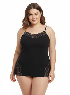 Γυναικείο πολυτελές τιραντάκι με δαντέλα - Μαύρο/Χρυσό