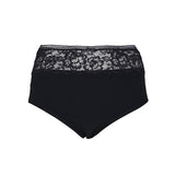 Βαμβακερά σλιπ με δαντέλα - Μαύρο