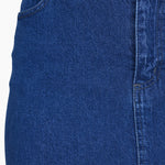 Denim φούστα από σφιχτό ύφασμα σε μεγάλα μεγέθη - Μπλε