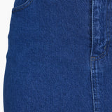 Denim φούστα από σφιχτό ύφασμα σε μεγάλα μεγέθη - Μπλε